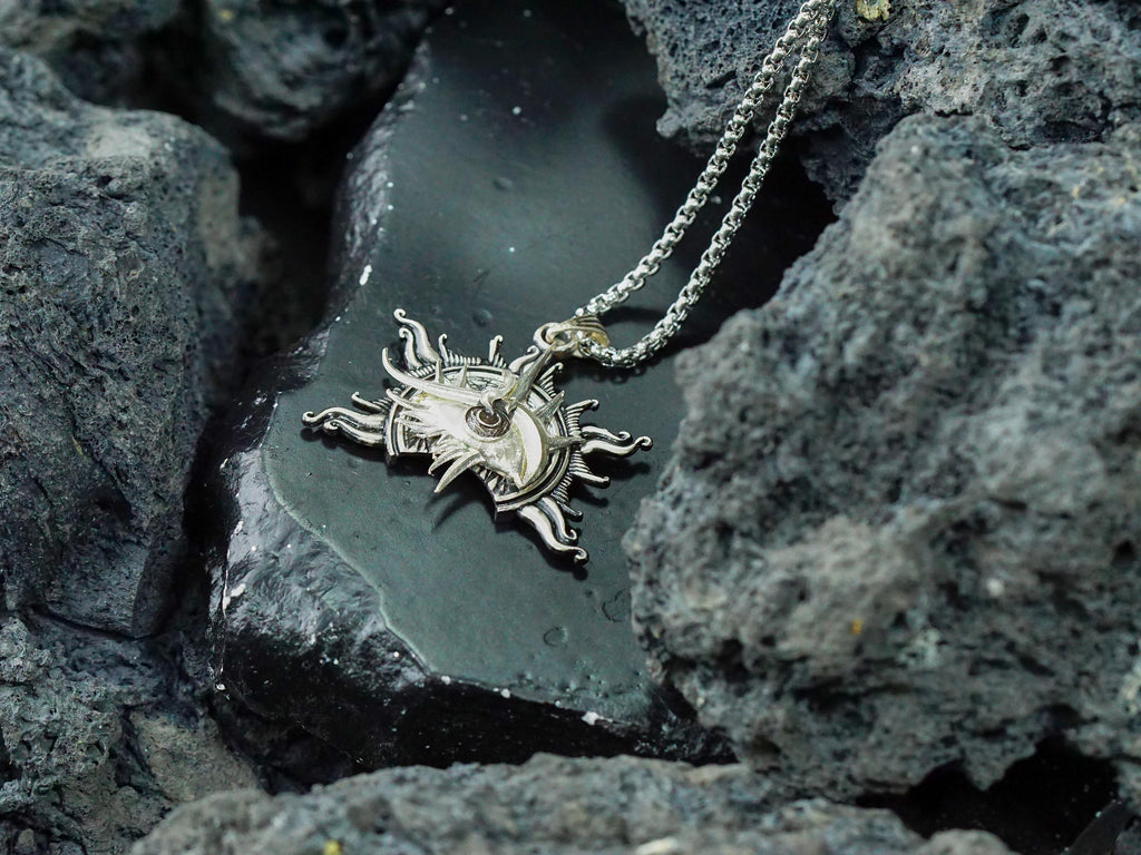 Baldur's Gate 3 Warlock Class Badge Necklace - 950 Silver