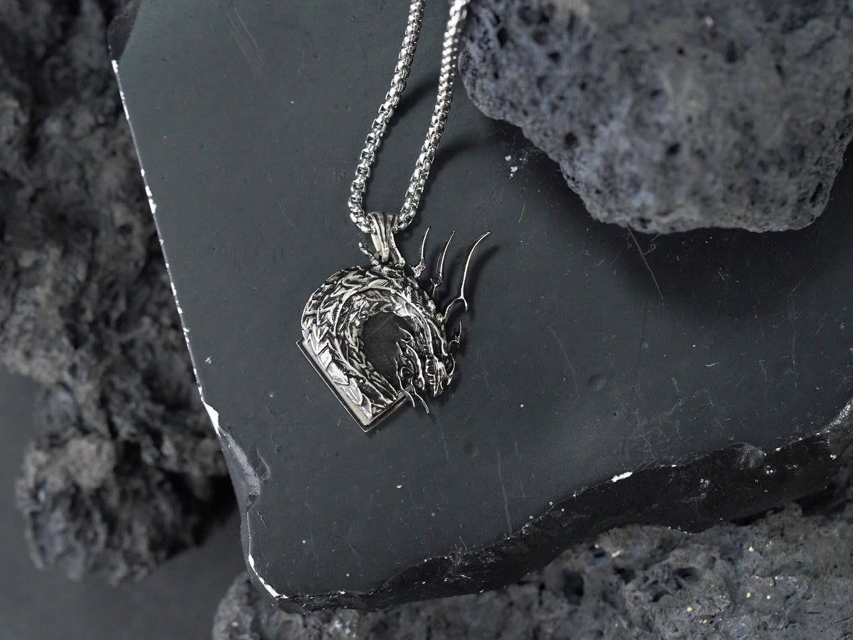 Final Fantasy XVI Eikon Bahamut Dominant Necklace - 950 Silver