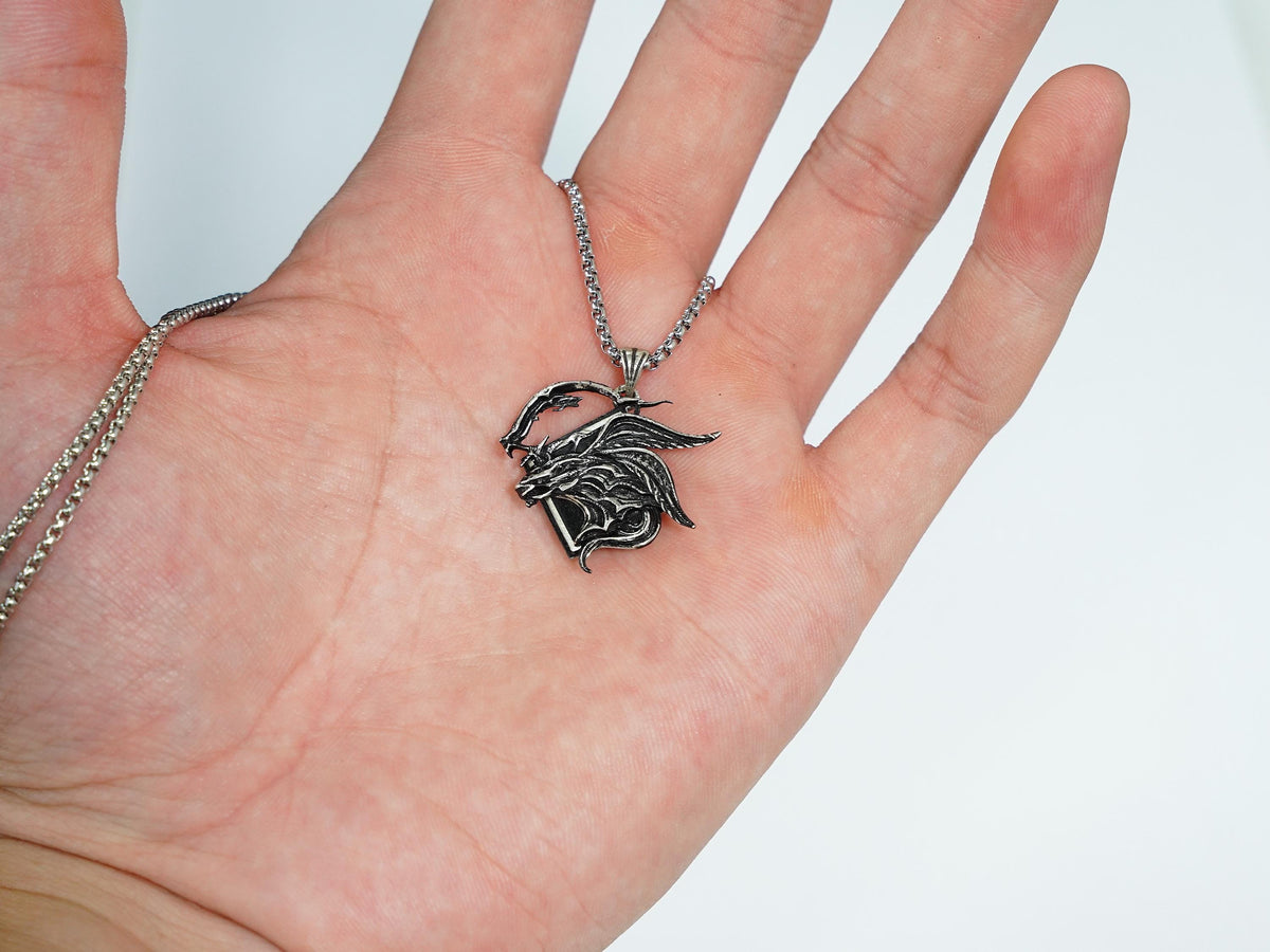 Final Fantasy XVI Eikons Emblem Necklace - 950 Silver