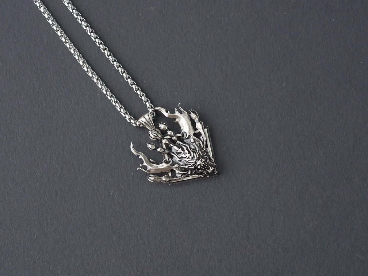 Final Fantasy XVI Eikon Ifrit Risen Necklace - 950 Silver