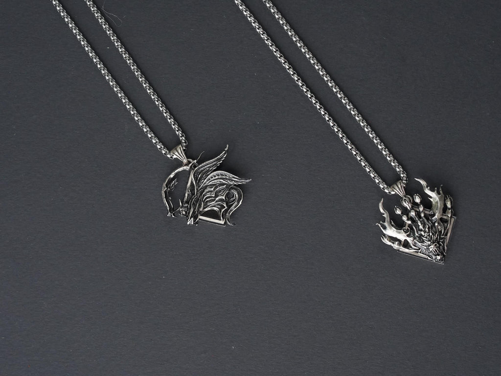 Final Fantasy XVI Eikon Ultima Risen Necklace - 950 Silver