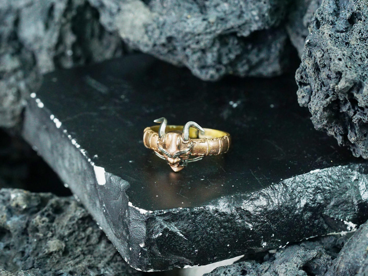 Valorant Oni Mask Samurai Ring - 950 Silver