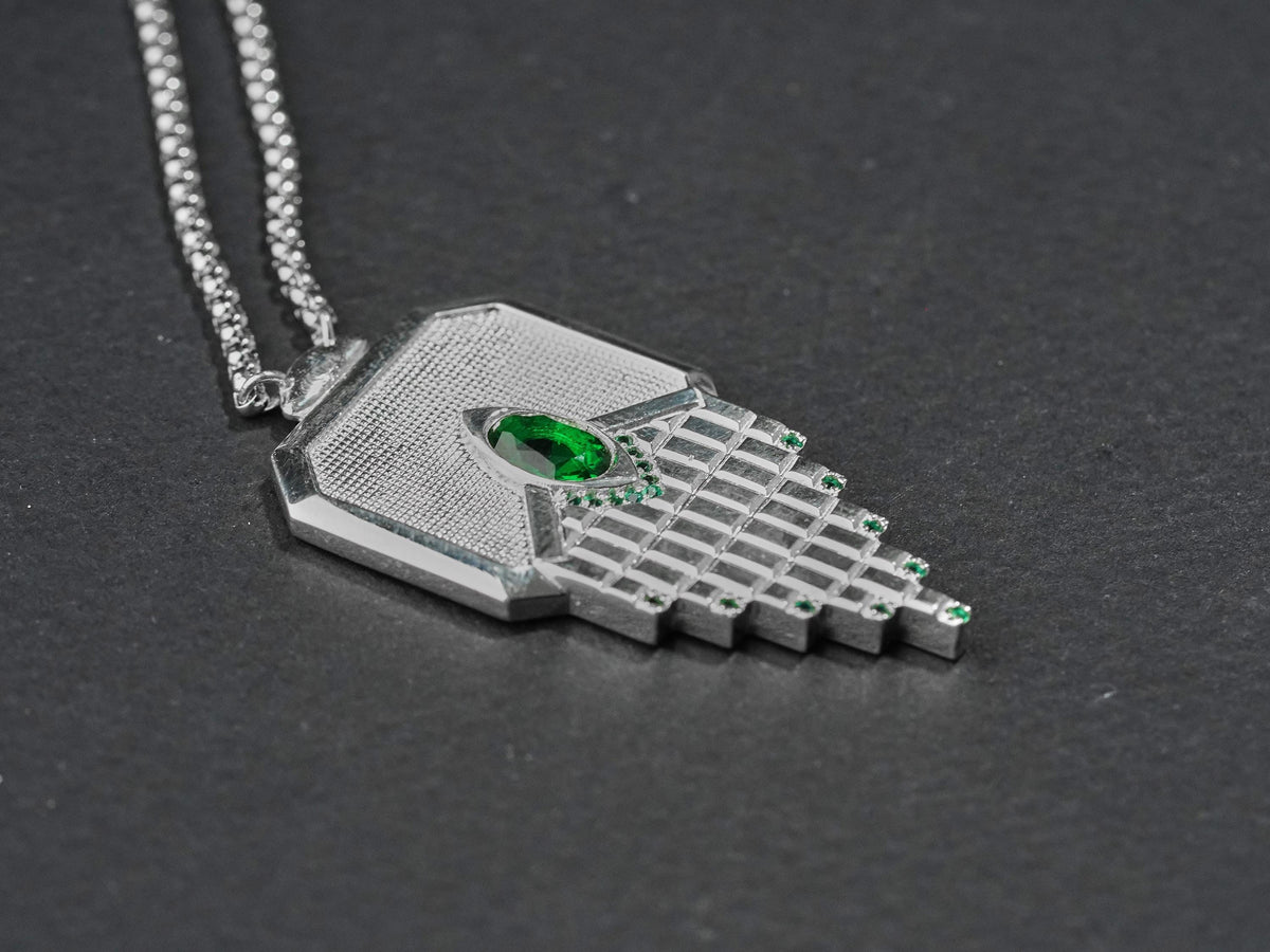 Baldur's Gate 3 Amulet of Silvanus Necklace - 950 Silver