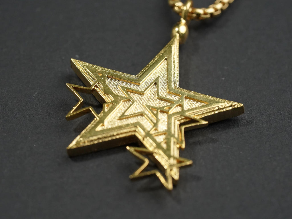 Final Fantasy VII Rebirth Star Pendant Necklace - 14K Gold Plated