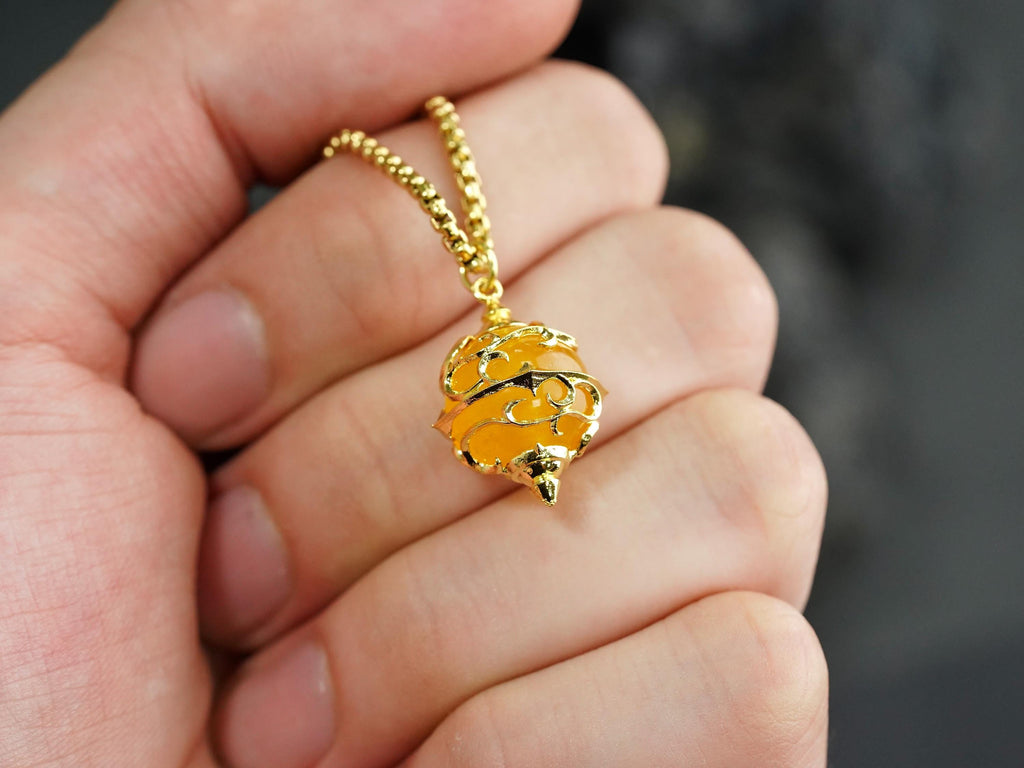 Palworld Legendary Pal Sphere Necklace - Yellow (14K Gold Plated)