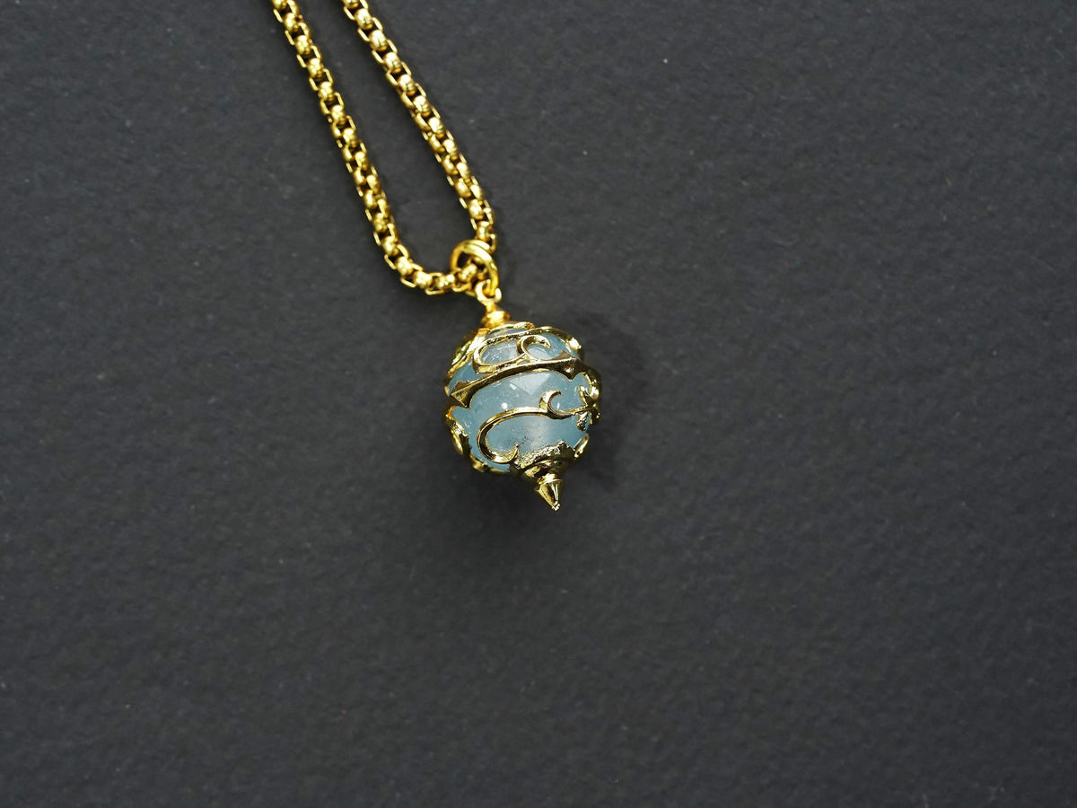 Palworld Legendary Pal Sphere Necklace - Blue (14K Gold Plated)