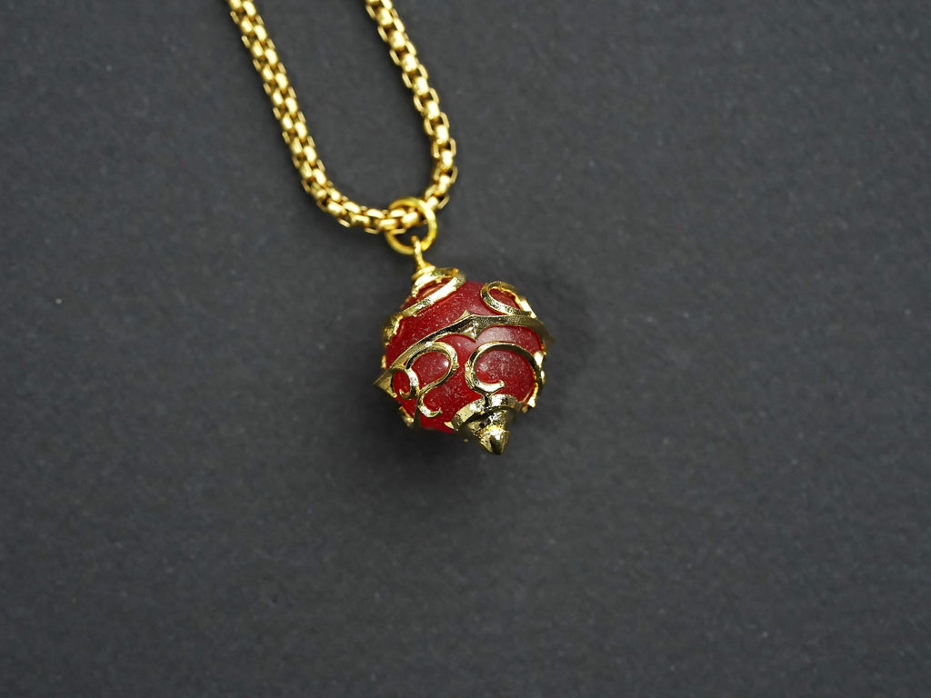 Palworld Legendary Pal Sphere Necklace - Red (14K Gold Plated)