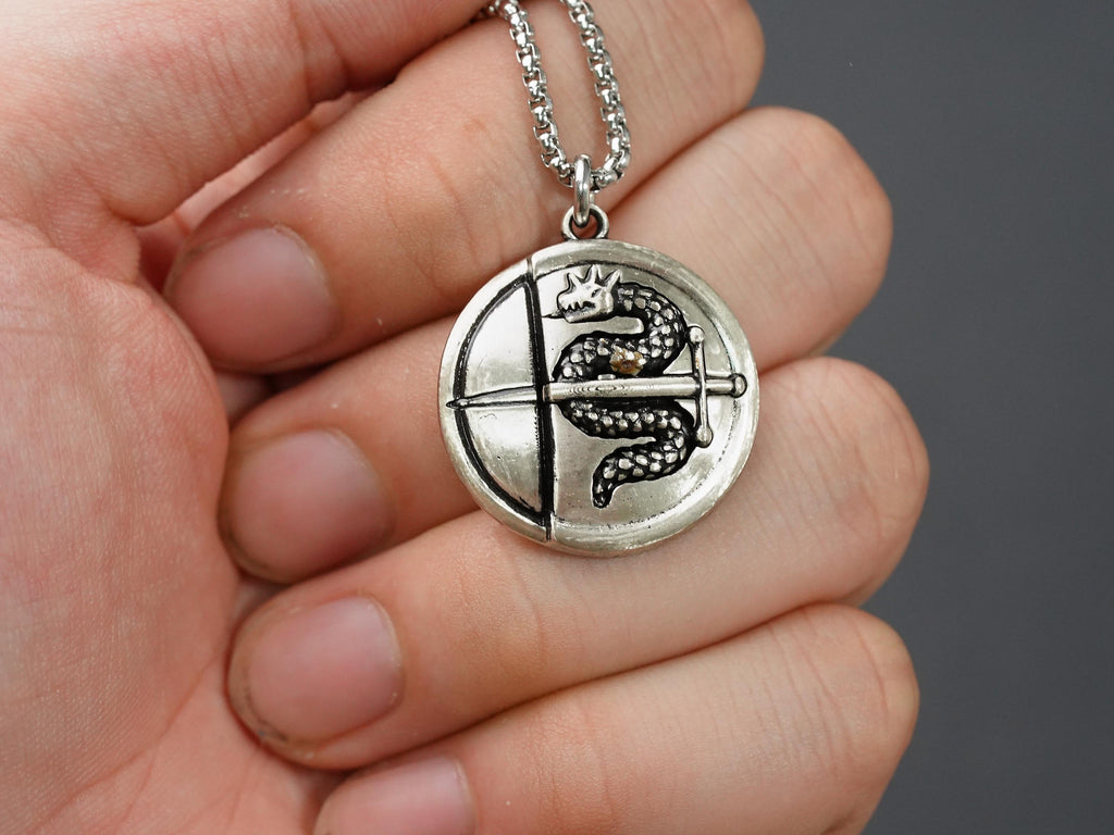 Metaphor: ReFantazio Heismay Badge Necklace - 950 Silver