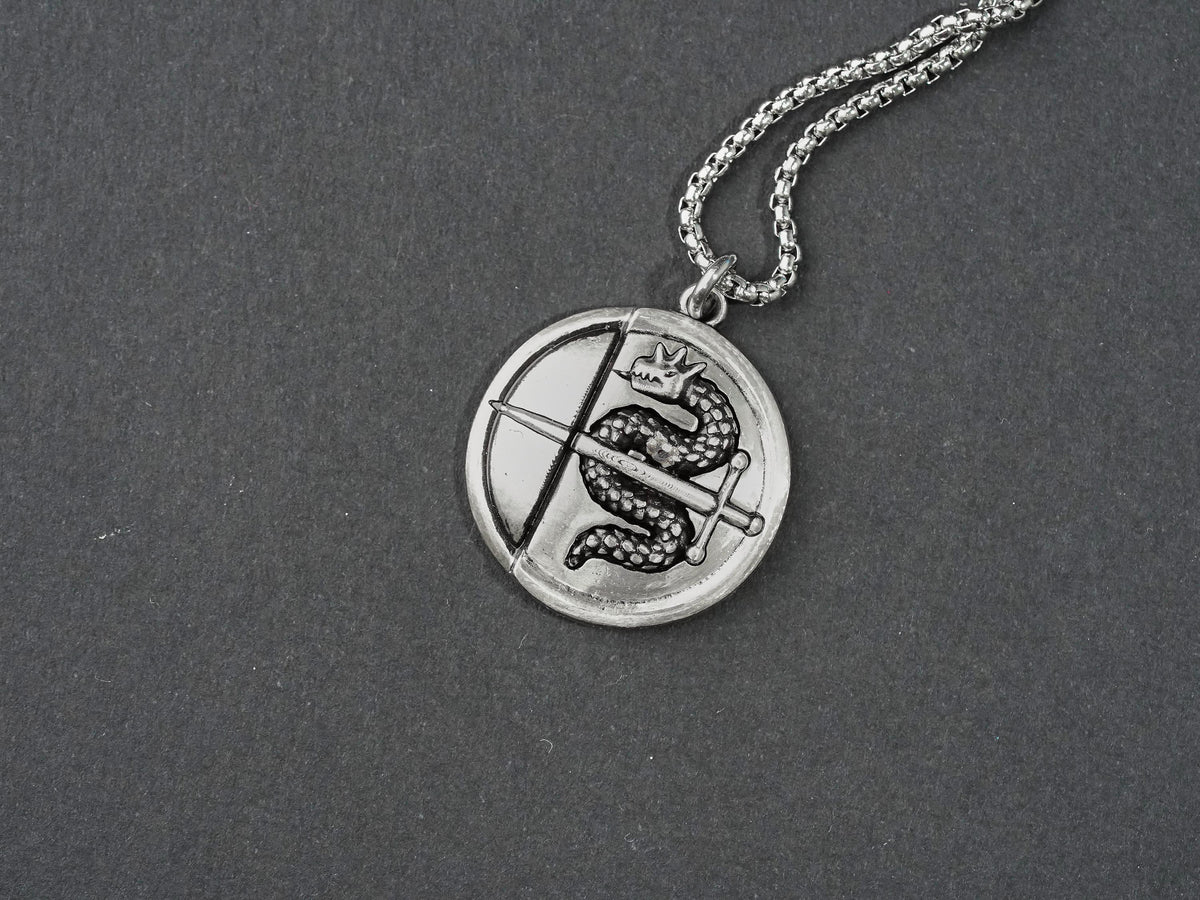 Metaphor: ReFantazio Heismay Badge Necklace - 950 Silver
