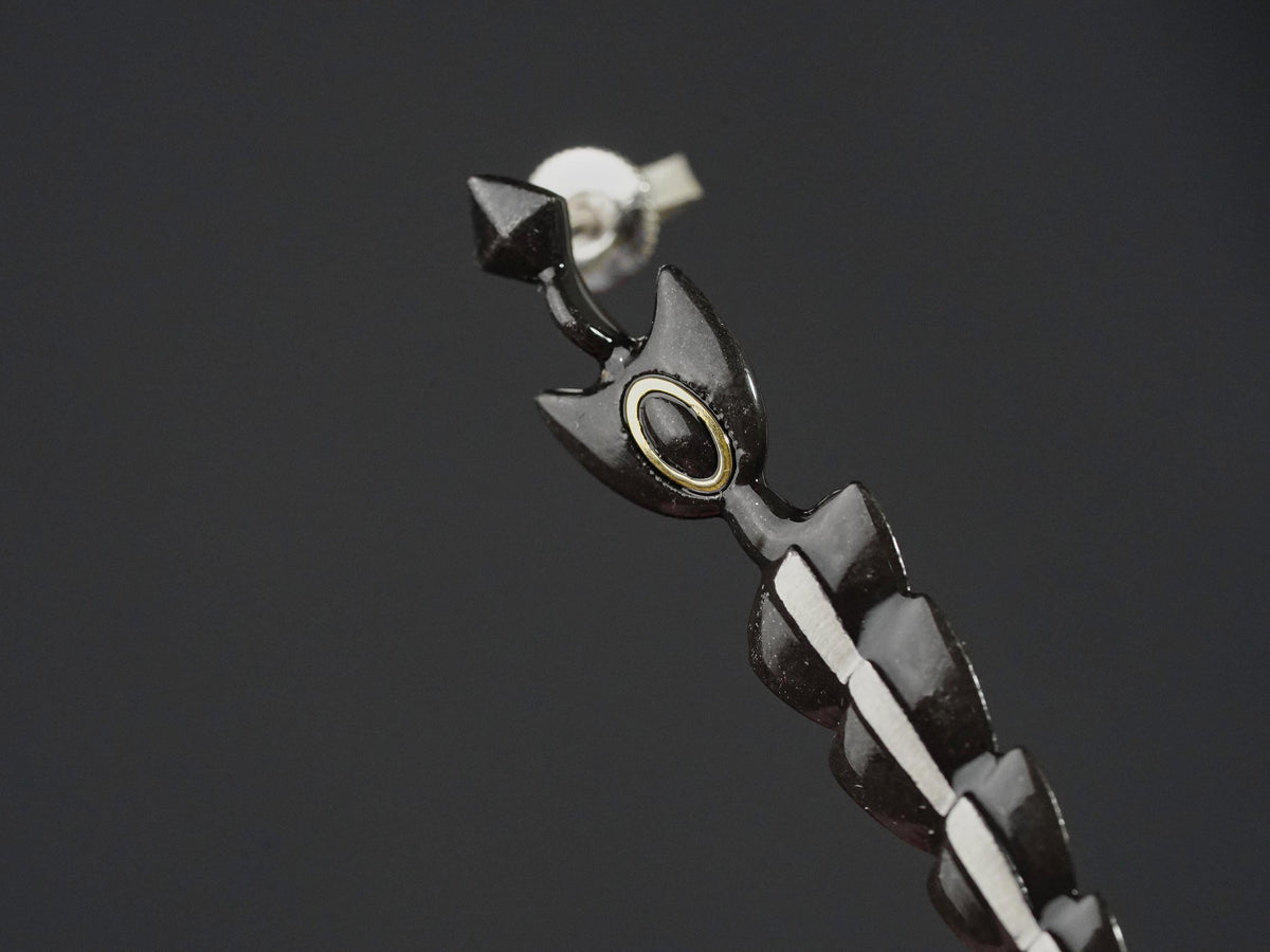 Hades Stygian Blade Sword Earrings - 950 Silver