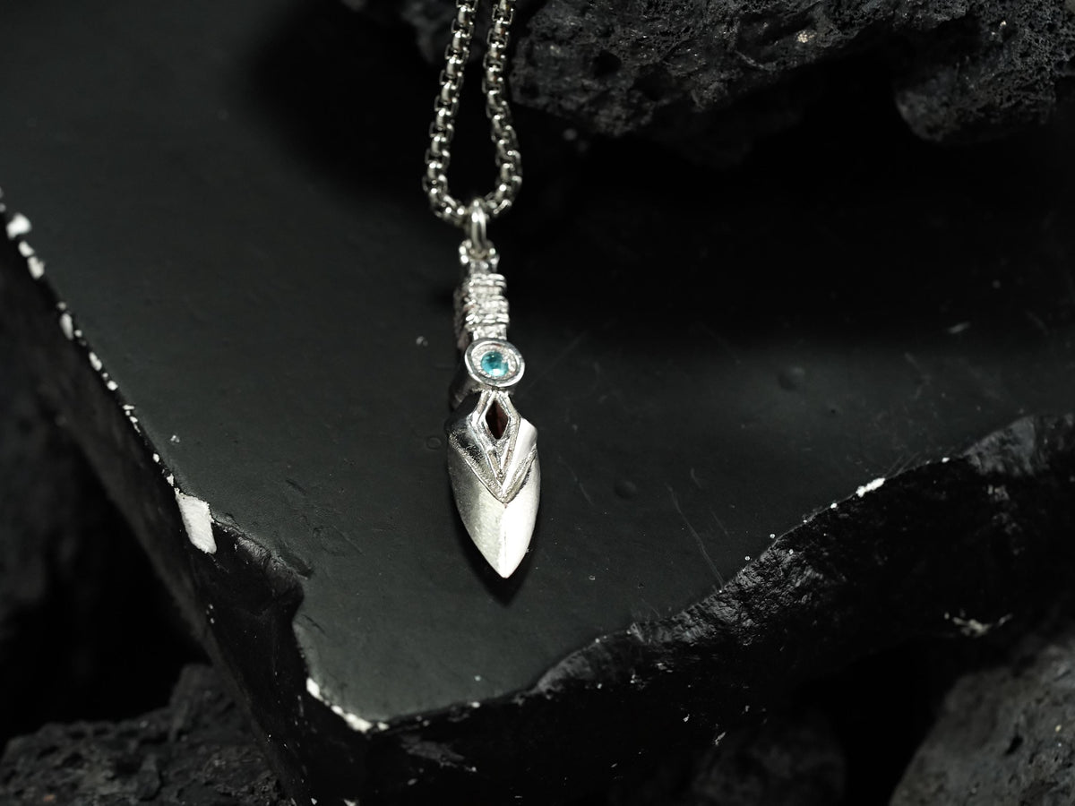 Valorant Jett Kunai Knife Necklace - 950 Silver