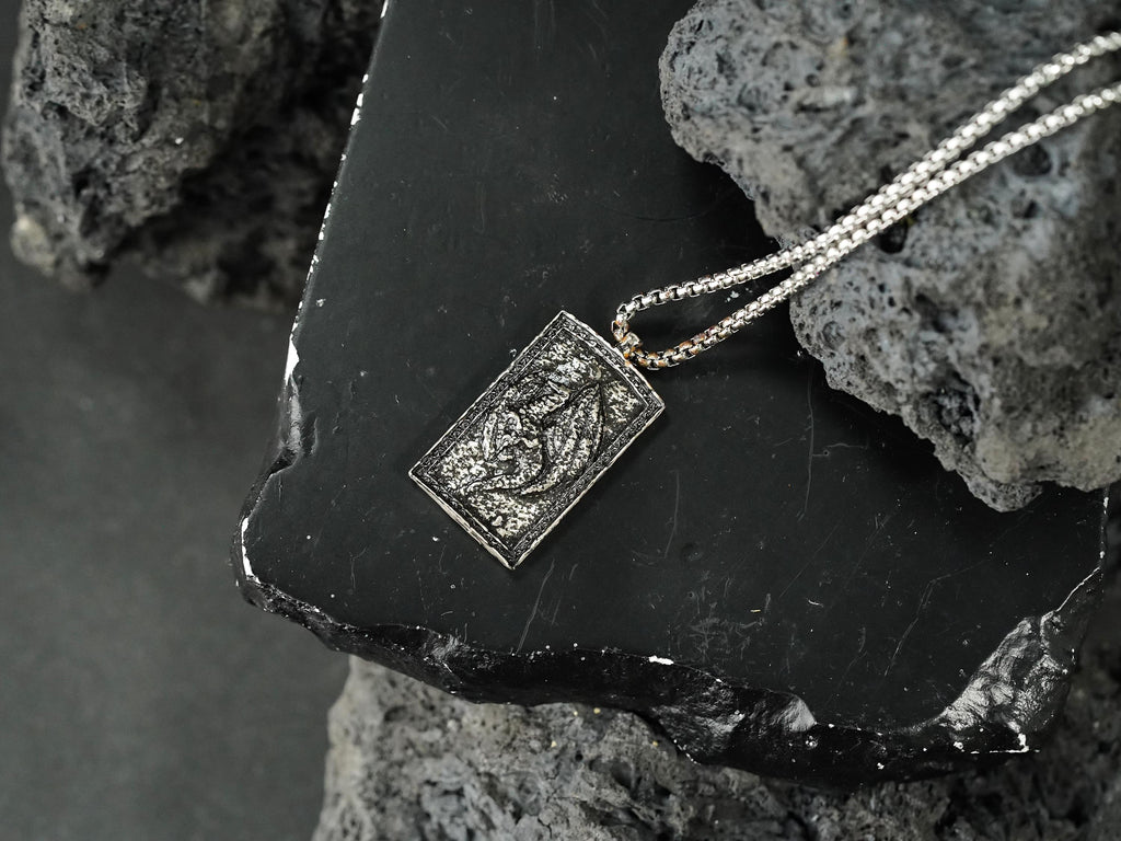 Elden Ring Dragoncrest Greatshield Talisman Necklace - 950 Silver