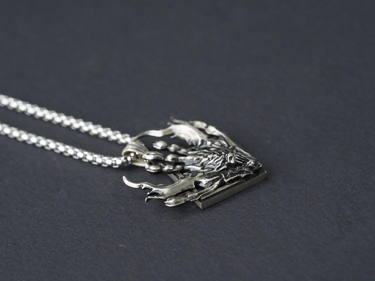 Final Fantasy XVI Eikon Ifrit Risen Necklace - 950 Silver