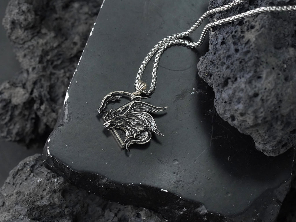 Final Fantasy XVI Eikon Ultima Risen Necklace - 950 Silver