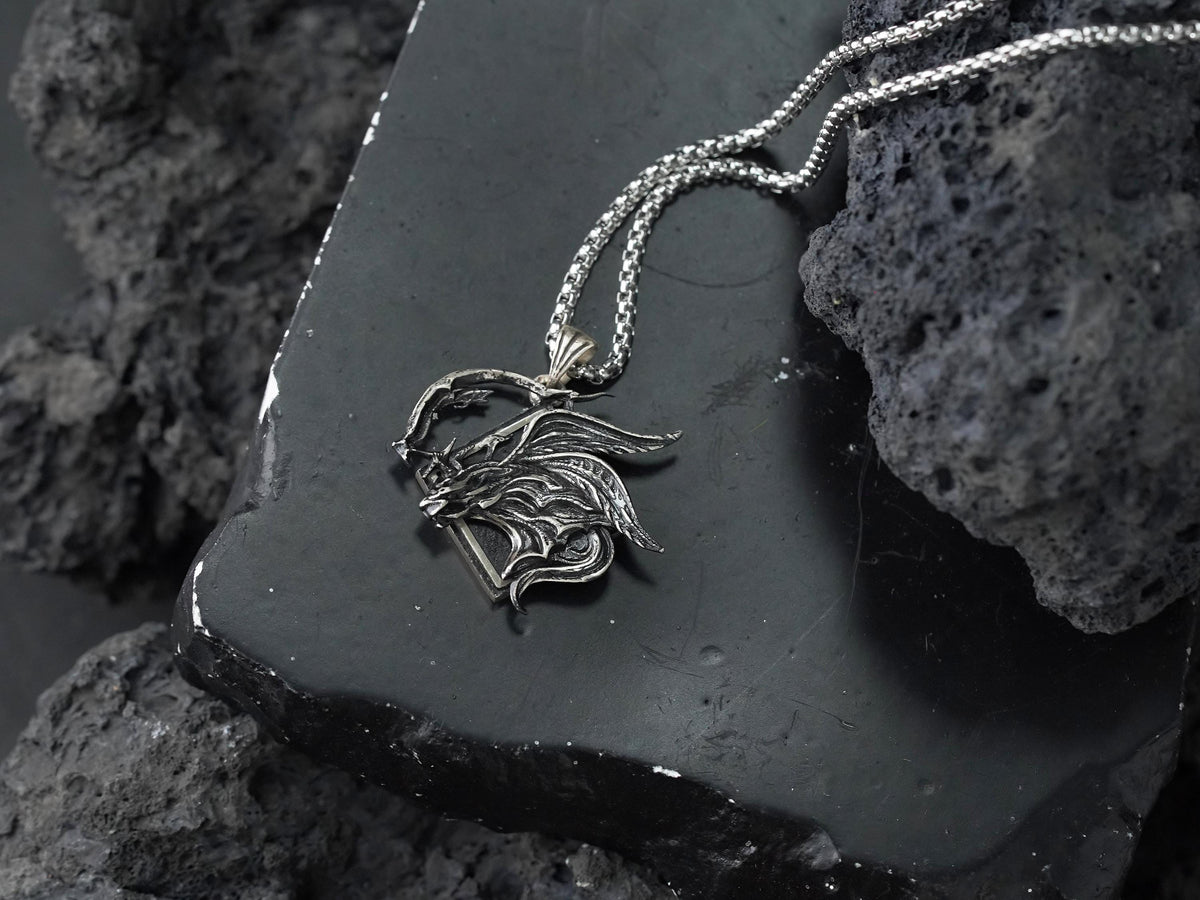 Final Fantasy XVI Eikon Ultima Risen Necklace - 950 Silver