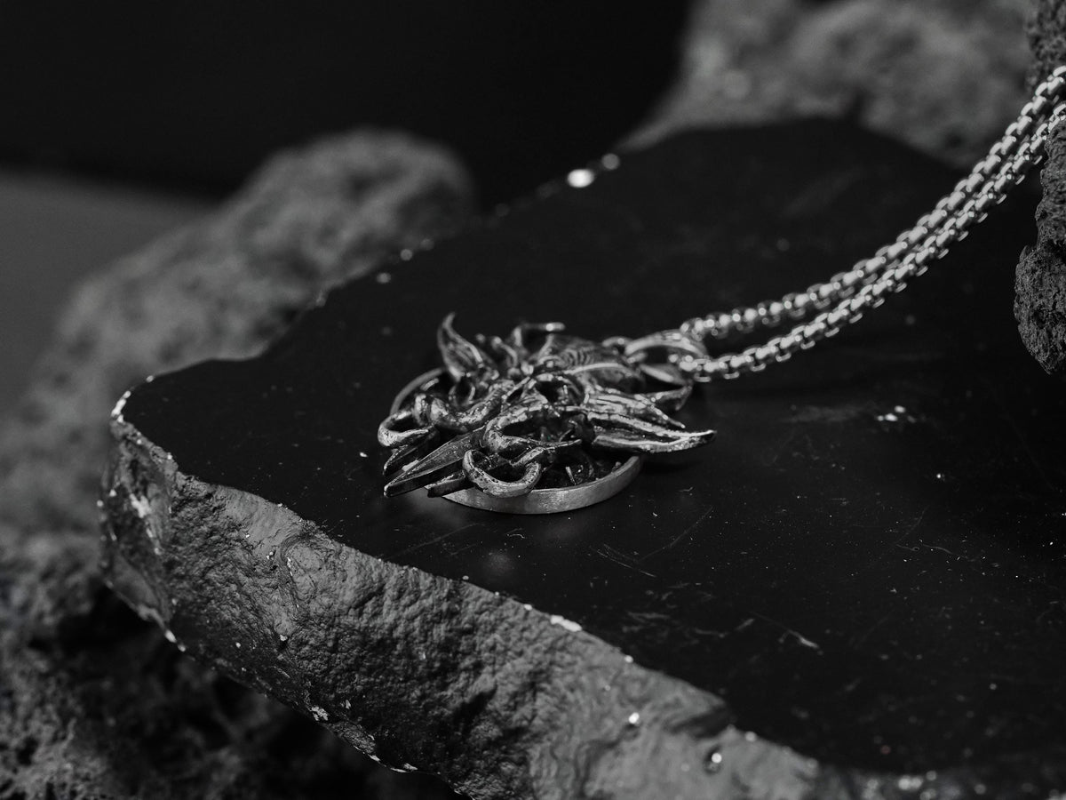 Baldur's Gate 3 Mind Flayer Tadpole Necklace - 950 Silver
