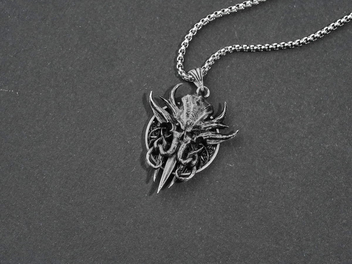 Baldur's Gate 3 Mind Flayer Tadpole Necklace - 950 Silver