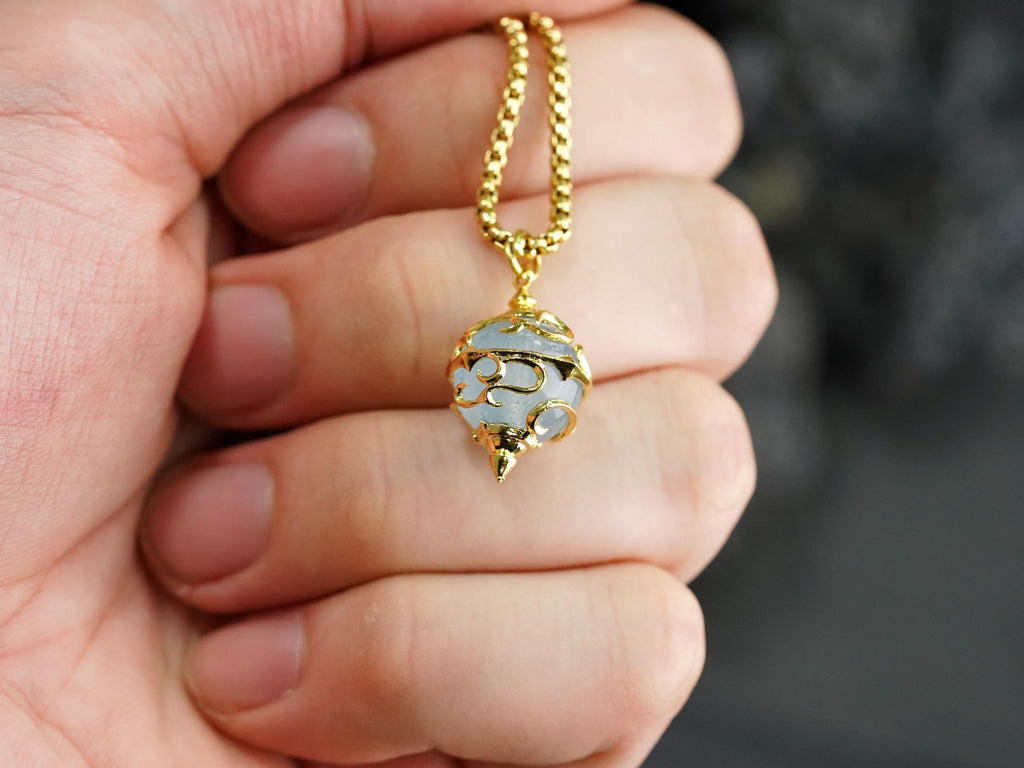 Palworld Legendary Pal Sphere Necklace - Blue (14K Gold Plated)