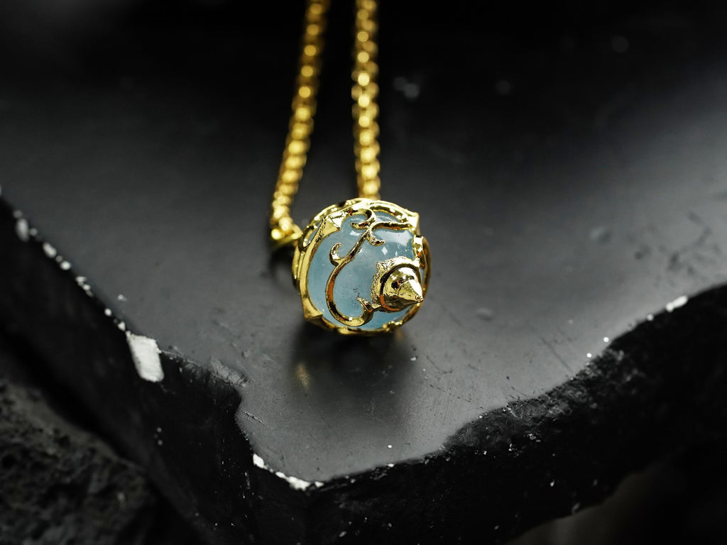 Palworld Legendary Pal Sphere Necklace - Blue (14K Gold Plated)