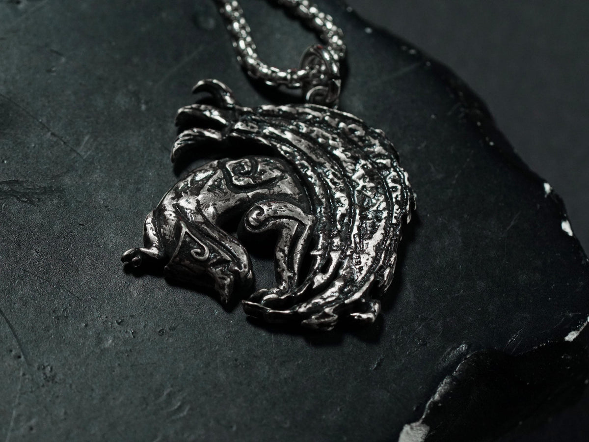 Monster Hunter Wilds Monster Emblem Necklace - 950 Silver