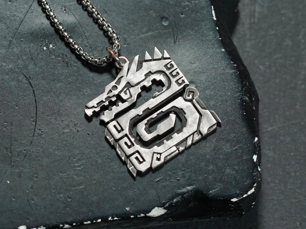 Monster Hunter Wilds Monster Emblem Necklace - 950 Silver