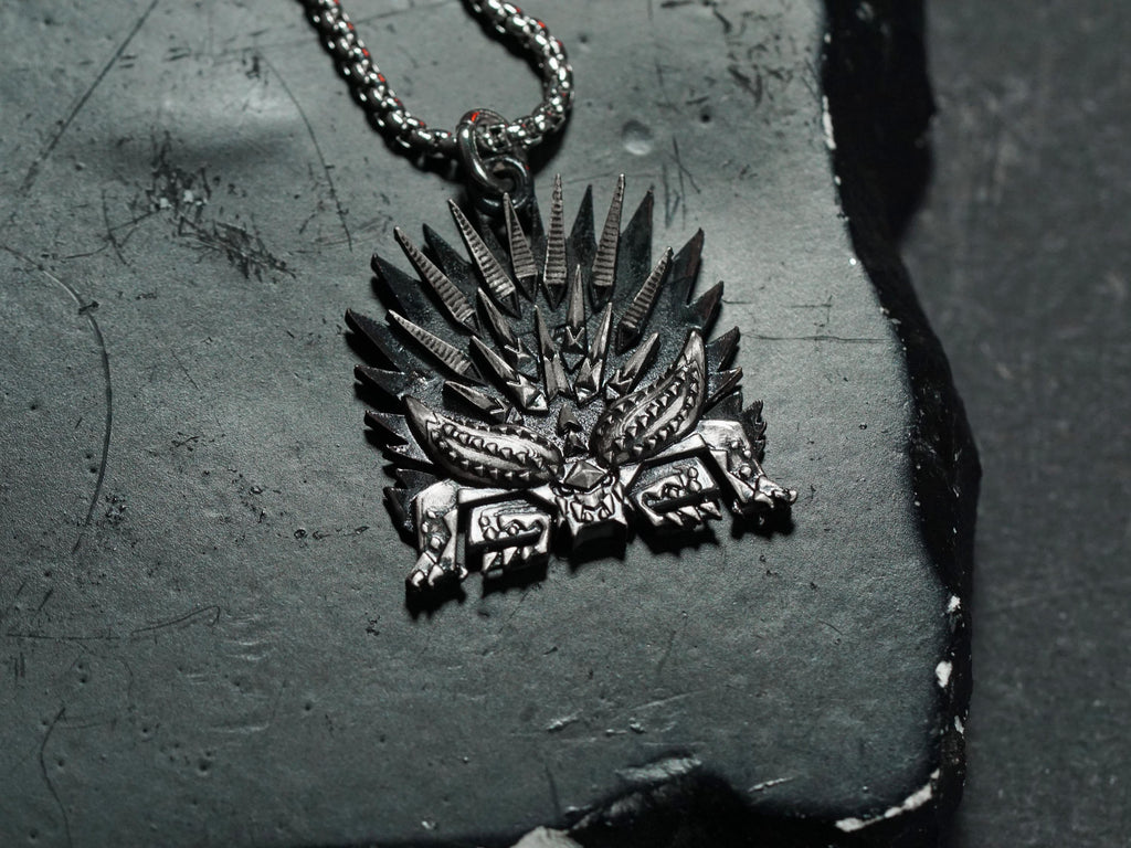 Monster Hunter Wilds Monster Emblem Necklace - 950 Silver