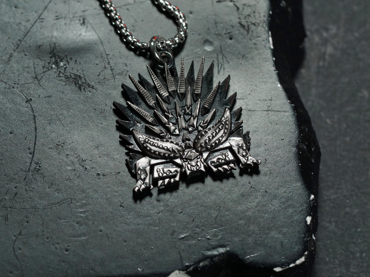 Monster Hunter Wilds Monster Emblem Necklace - 950 Silver