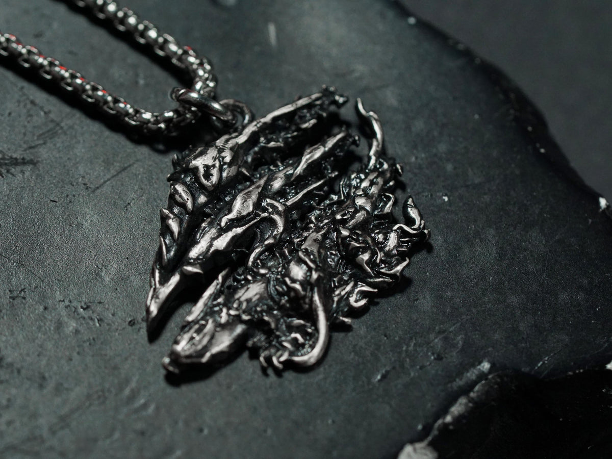 Monster Hunter Wilds Monster Emblem Necklace - 950 Silver
