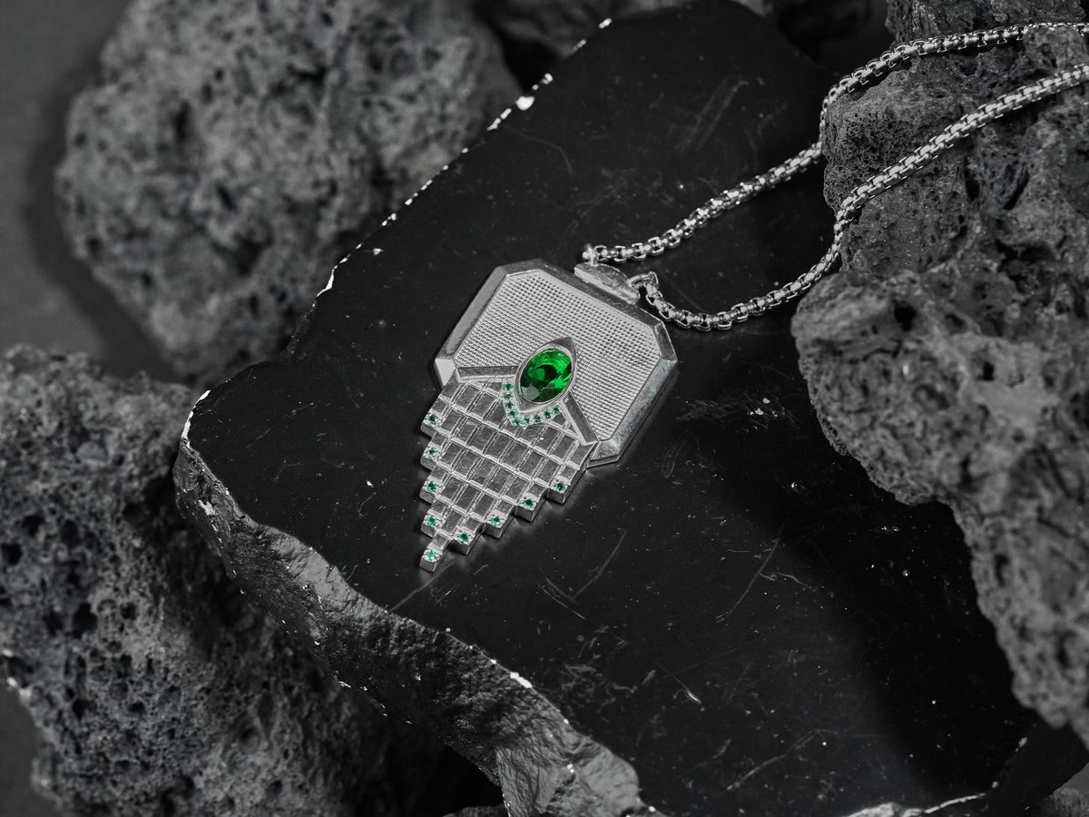 Baldur's Gate 3 Amulet of Silvanus Necklace - 950 Silver