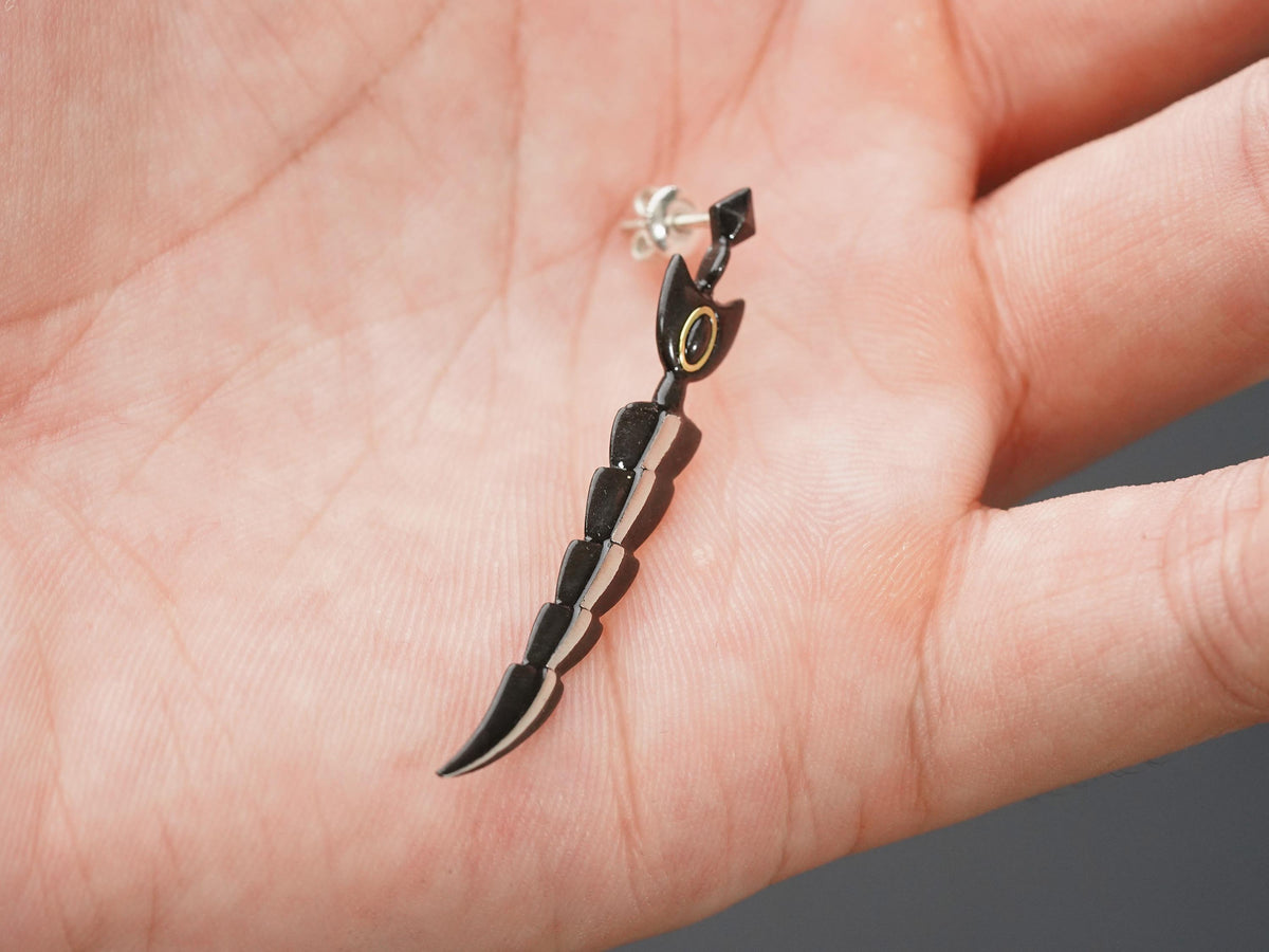Hades Stygian Blade Sword Earrings - 950 Silver