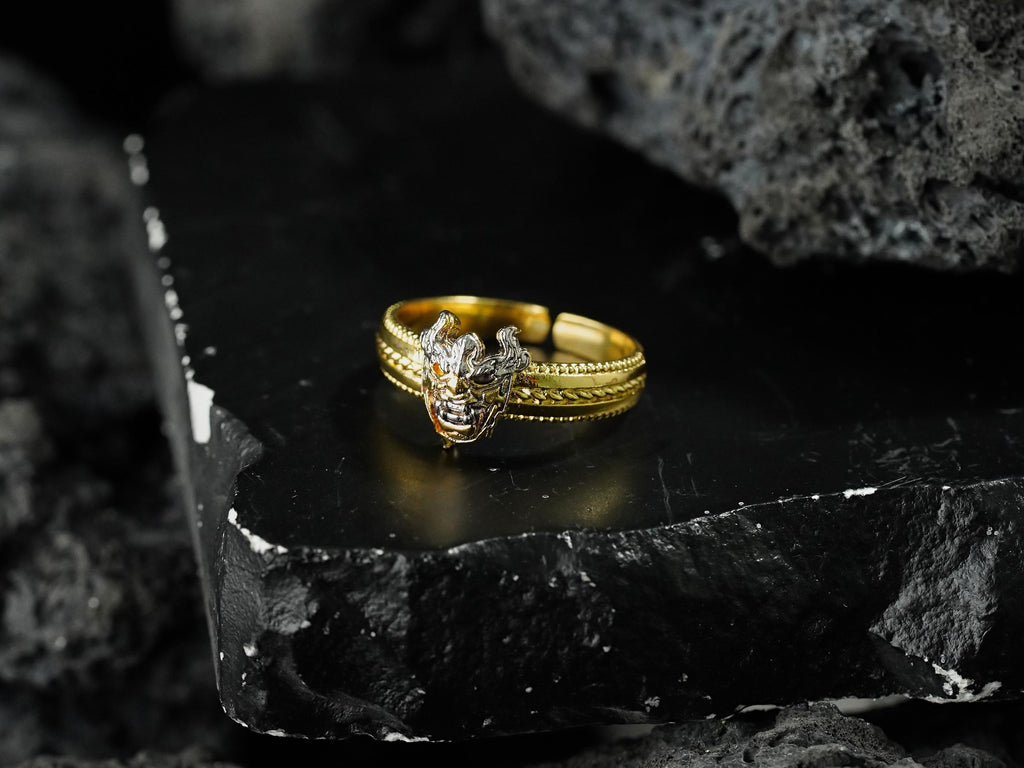 Valorant Yoru Mask Signet Ring - Sterling Silver