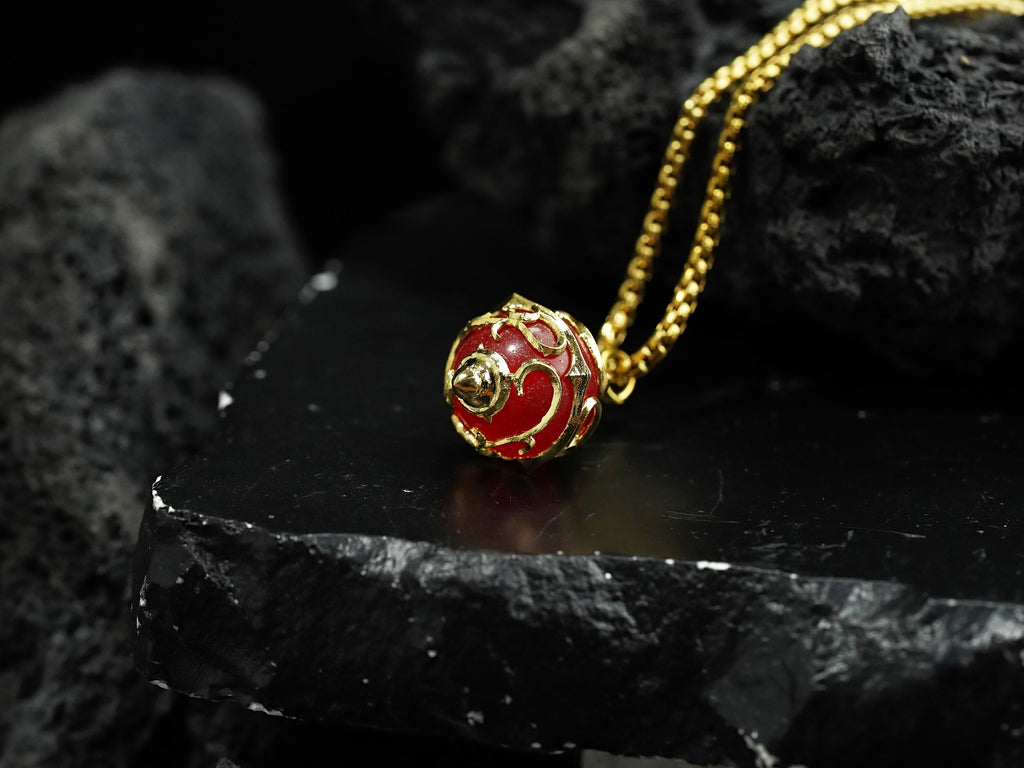 Palworld Legendary Pal Sphere Necklace - Red (14K Gold Plated)