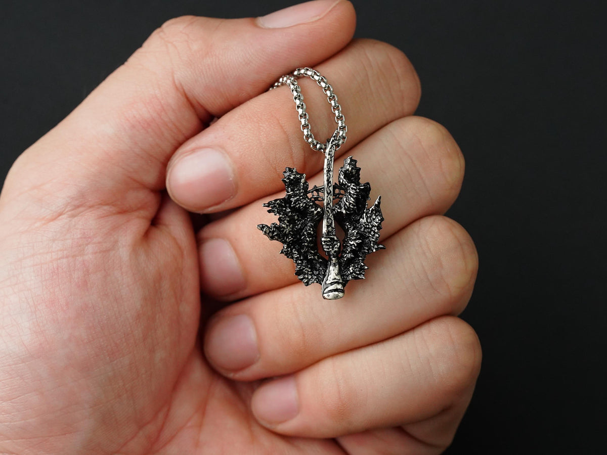 Elden Ring Rotten Winged Sword Talisman Necklace - 950 Silver