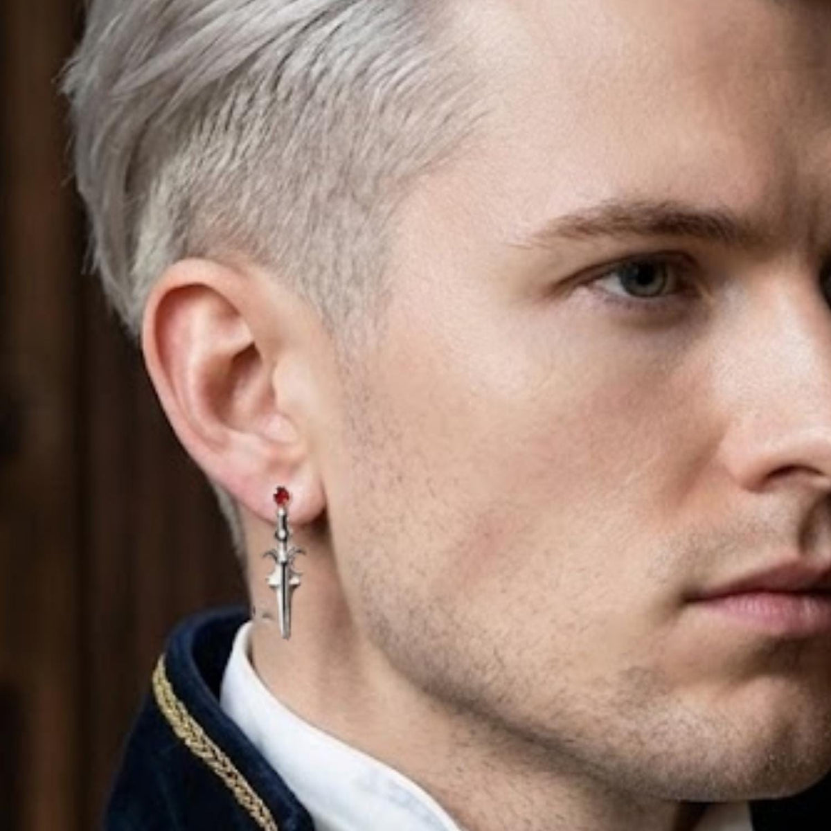Final Fantasy XVI Dion Lesage Earring - 950 Silver