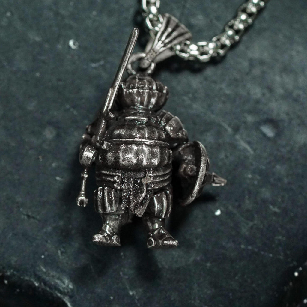 Dark Souls Siegmeyer of Catarina Onion Knight Necklace - 950 Silver