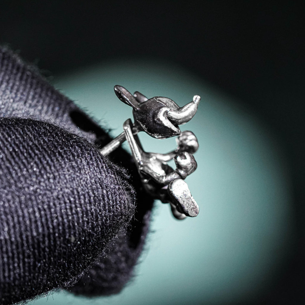 Mickey Mouse Silhouette Earrings - Sterling Silver