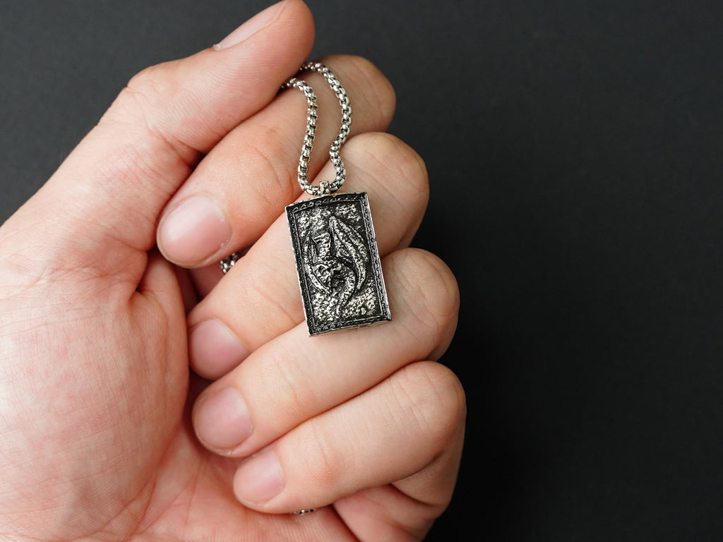 Elden Ring Dragoncrest Greatshield Talisman Necklace - 950 Silver