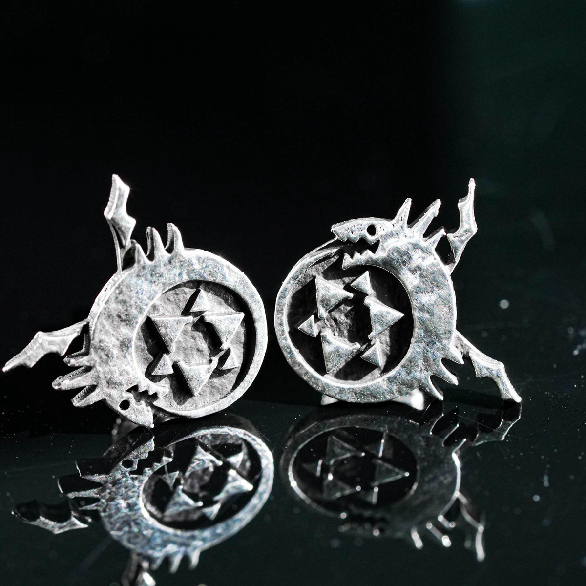 Fullmetal Alchemist Ouroboros Stud Earrings - Sterling Silver