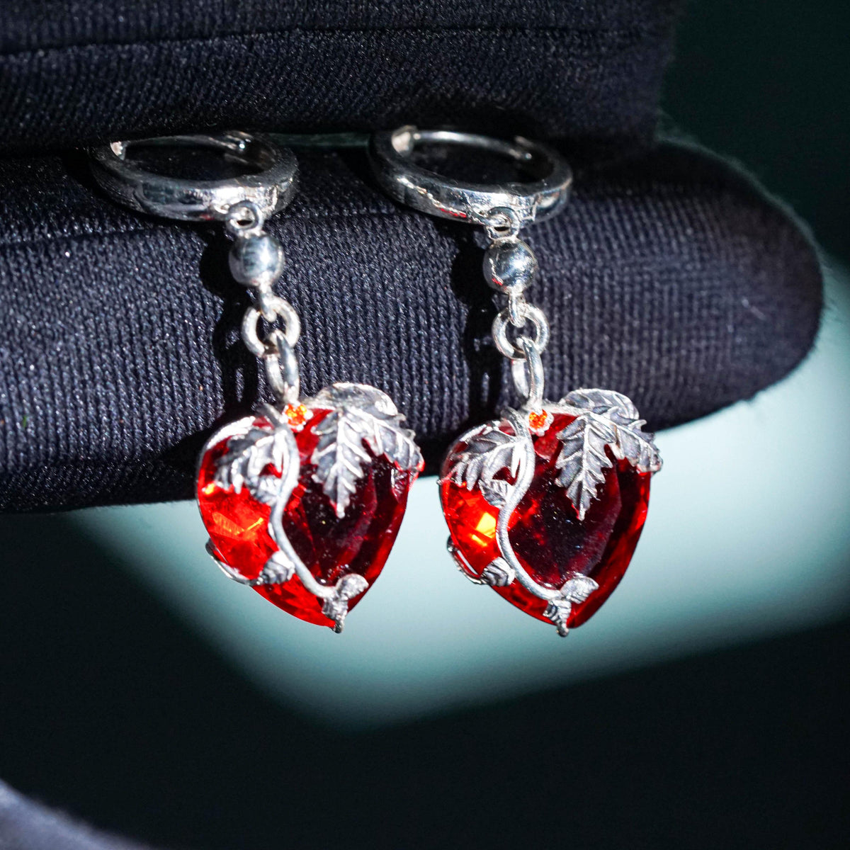 Baldur's Gate 3 Amulet of Greater Health Earrings - Sterling Silver