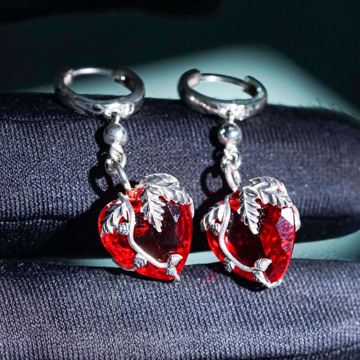 Baldur's Gate 3 Amulet of Greater Health Earrings - Sterling Silver
