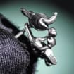 Mickey Mouse Silhouette Earrings - Sterling Silver